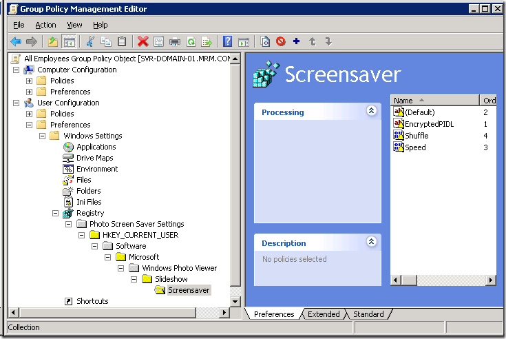 group policy disable screensaver